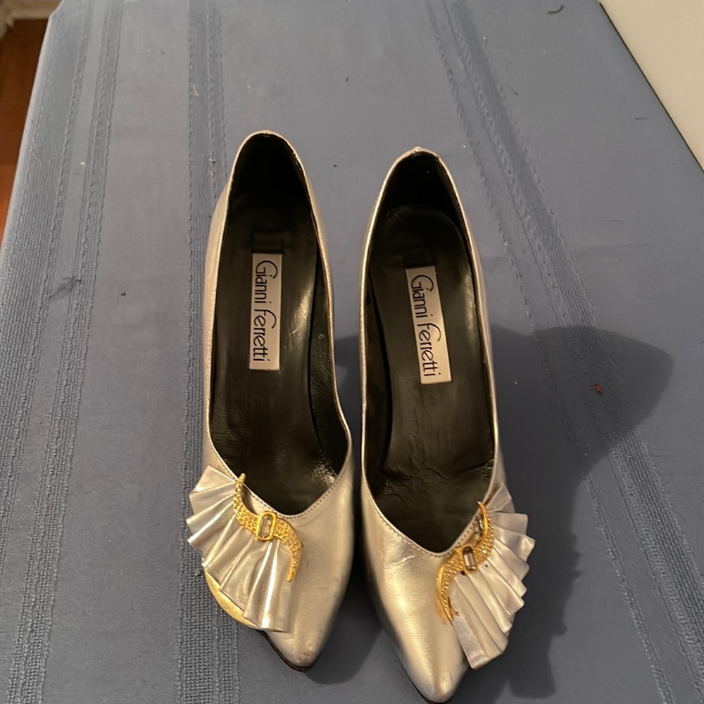 Silver Evening Shoes